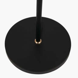 Blair Smoke Glass Ball and Black Metal Floor Lamp - thumbnail 4