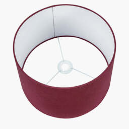 Henry 35cm Mulberry Handloom Cylinder Lampshade - thumbnail 2