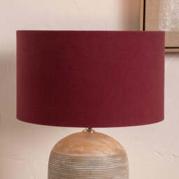 Henry 35cm Mulberry Handloom Cylinder Lampshade - thumbnail 4