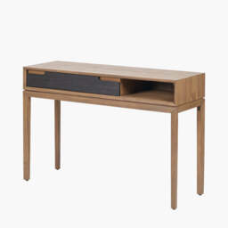 Gio Black and Natural Acacia Wood 1 Drawer Console Table