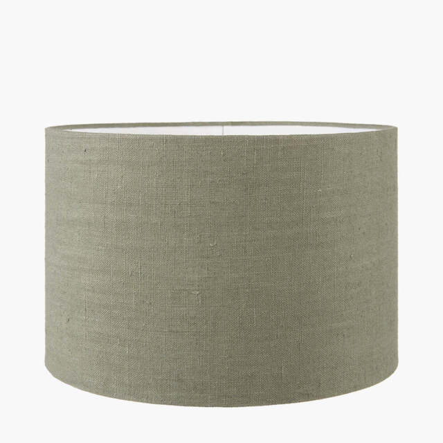 Edward 35cm Pistachio Green Linen Cylinder Lampshade - image 1