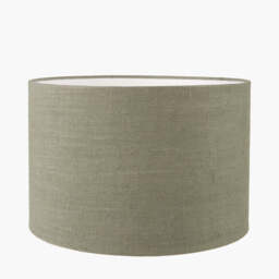 Edward 35cm Pistachio Green Linen Cylinder Lampshade - thumbnail 3