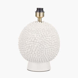 Wrenley Cream Ceramic Sea Urchin Table Lamp Base - thumbnail 1