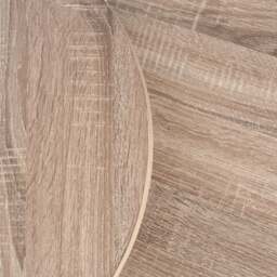 Atri S/2 Dark Oak Wood Veneer and Black Metal Side Tables - thumbnail 4