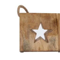 Natural Wooden Star Tealight Candle Holder - thumbnail 3