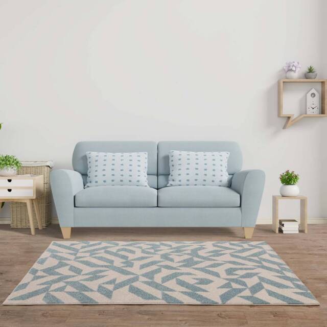 Muse 160x230cm Blue Shapes Rug MU03 Rug - image 1