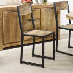 Ironbridge Industrial Metal & Wood Dining Chair (Sold in Pairs) - thumbnail 2
