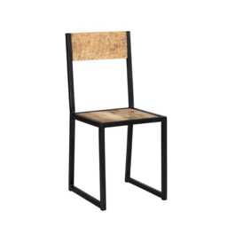 Ironbridge Industrial Metal & Wood Dining Chair (Sold in Pairs) - thumbnail 1