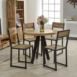 Ironbridge Industrial Metal & Wood Dining Chair (Sold in Pairs) - thumbnail 5