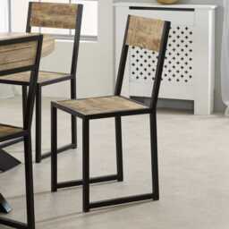 Ironbridge Industrial Metal & Wood Dining Chair (Sold in Pairs) - thumbnail 4