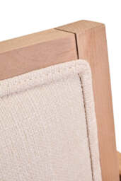 Cebu Ivory Fabric and Grey Wash Beech Wood Dining Chair - thumbnail 3