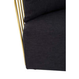 Azalea Black Fabric and Metal Chair - thumbnail 6