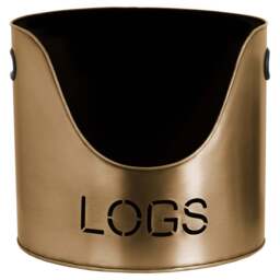 Bronze Finish Logs And Kindling Buckets & Matchstick Holder - thumbnail 2