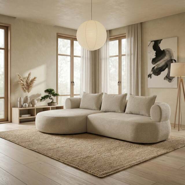 Ferro Beige Left Hand Corner Sofa - image 1