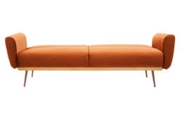 Hatton Burnt Orange Velvet Sofa Bed - thumbnail 5