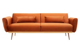 Hatton Burnt Orange Velvet Sofa Bed - thumbnail 4