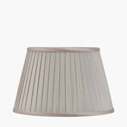 Lyndon 40cm Taupe Silk Mix Knife Pleat Tapered Lampshade - thumbnail 1