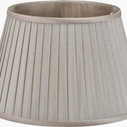 Lyndon 40cm Taupe Silk Mix Knife Pleat Tapered Lampshade - thumbnail 4