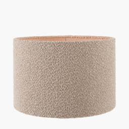 Rouen 30cm Taupe Boucle Cylinder Lampshade - thumbnail 2