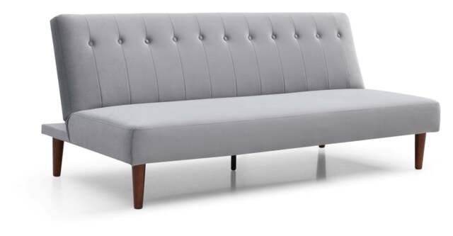 Athena Grey Velvet Corin Sofa Bed - image 1