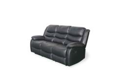 Conrad Manual Recliner Sofa Black 3 Seater - thumbnail 2