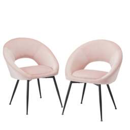 Lulu Dining Chair Pink (Pack of 2) - thumbnail 1