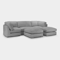 Inga Sofa Grey Boucle U Shape Corner Morgan - Malvern - Somerford - Calix - Euphoria - Plush Style - thumbnail 4