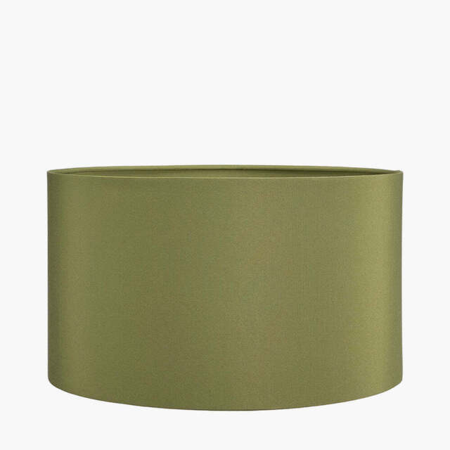 Harry 45cm Sage Cotton Mix Cylinder Lampshade - image 1