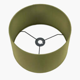 Harry 45cm Sage Cotton Mix Cylinder Lampshade - thumbnail 3