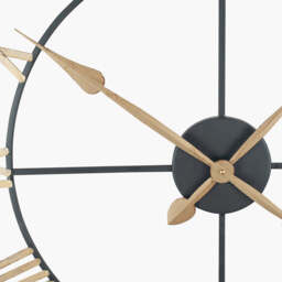 Antique Bronze and Gold Metal Round Wall Clock Large - thumbnail 3
