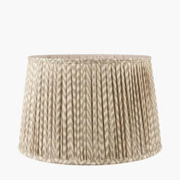 Vienna 35cm Taupe Chevron Mushroom Pleat Lampshade - thumbnail 1
