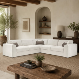 Naples Sofa Beige Large Corner