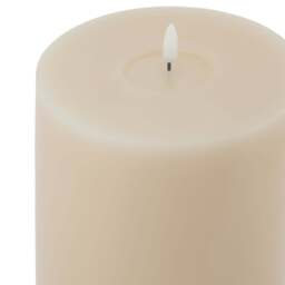 Luxe Collection Melt Effect 6x12 Taupe LED Wax Candle - thumbnail 2