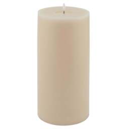 Luxe Collection Melt Effect 6x12 Taupe LED Wax Candle - thumbnail 1