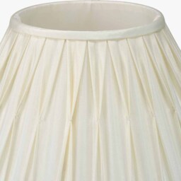 Garbo 35cm Cream Silk Mix Pinch Pleat Tapered Lampshade - thumbnail 4