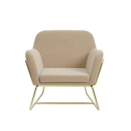 CHARLES ARMCHAIR BEIGE VELVET / BRUSHED GOLD - thumbnail 6