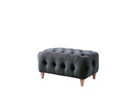 Model 25 - Footstool Velvet Midnight Blue  - thumbnail 1