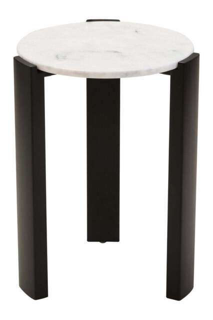Palermo White Marble Top Round Side Table - image 1