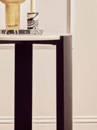 Palermo White Marble Top Round Side Table - thumbnail 6
