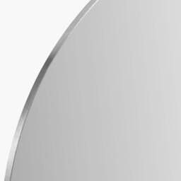 Brushed Silver Metal Slim Frame Wide Arch Wall Mirror - thumbnail 4
