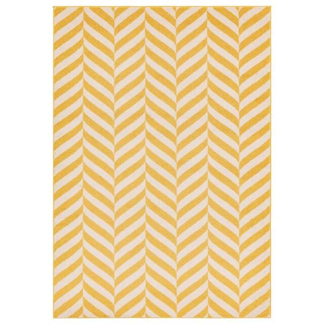 Muse 160x230cm Yellow Chevron Rug MU08 Rug - image 1