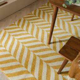Muse 160x230cm Yellow Chevron Rug MU08 Rug - thumbnail 2