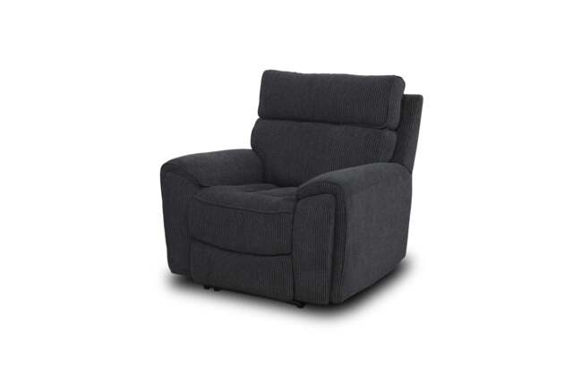 Atlanta Black Lay-Z-Boy Style Fabric Power Recliner Armchair - image 1