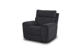 Atlanta Black Lay-Z-Boy Style Fabric Power Recliner Armchair - thumbnail 1