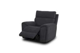 Atlanta Black Lay-Z-Boy Style Fabric Power Recliner Armchair - thumbnail 6