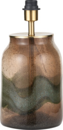 Valtellina Brown and Green Glass Table Lamp Base - thumbnail 1