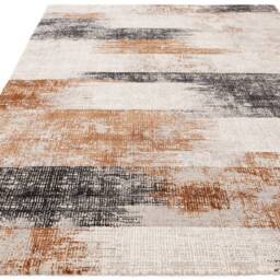 Kuza 080x150cm Lines Terracotta Rug - thumbnail 3