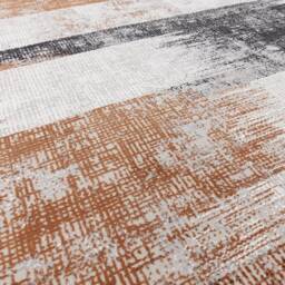 Kuza 080x150cm Lines Terracotta Rug - thumbnail 6