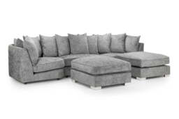 Bishop Scatterback Sofa Platinum U Shape Corner Morgan - Malvern - Somerford - Calix - Euphoria - Plush Style - thumbnail 5