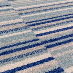 Muse 066x240cm Blue Stripe Rug MU05 Rug - thumbnail 6